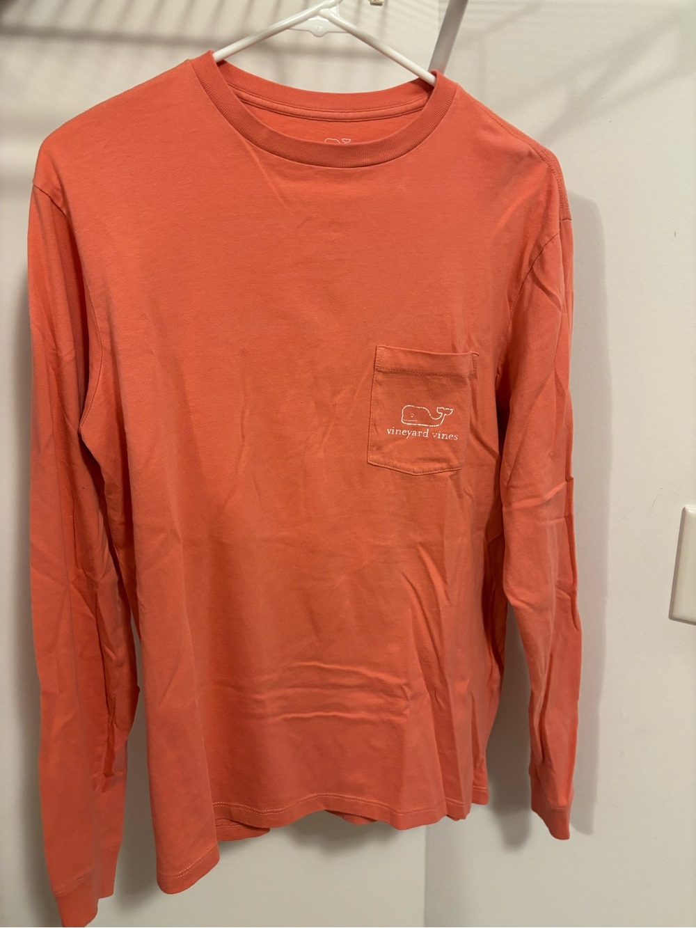 Vineyard Vines Men’s Long-Sleeve Pocket Tee - Coral Orange